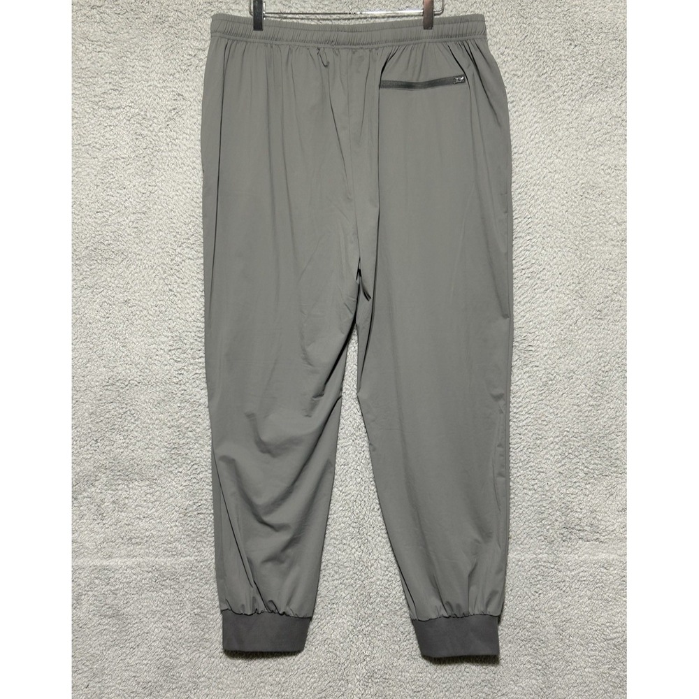 Auxo Men's Stretch Athletic Jogger Pants: Zipper Pockets, Gym, Hike, Gray XL - Picture 10 of 11